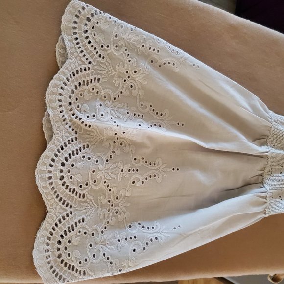 Dove Grey Eyelet Tunic top - Picture 7 of 7